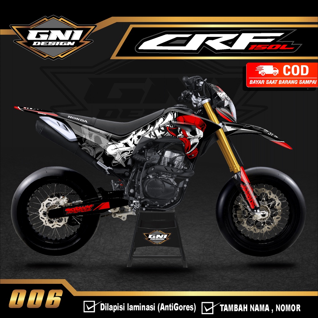 Detail Decal Crf Merah Graffiti Nomer 4