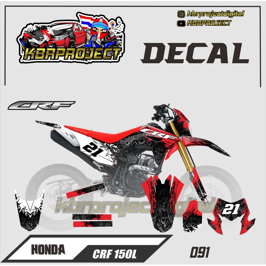 Detail Decal Crf Merah Graffiti Nomer 53