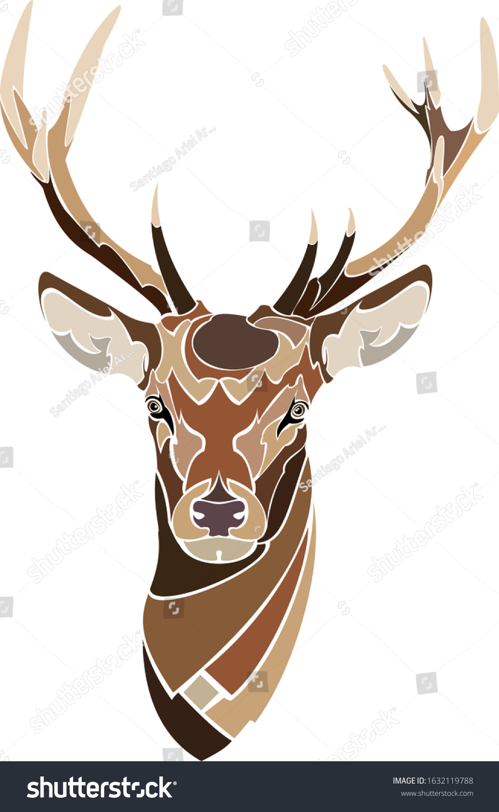 Detail Deer Graffiti Vector Nomer 32