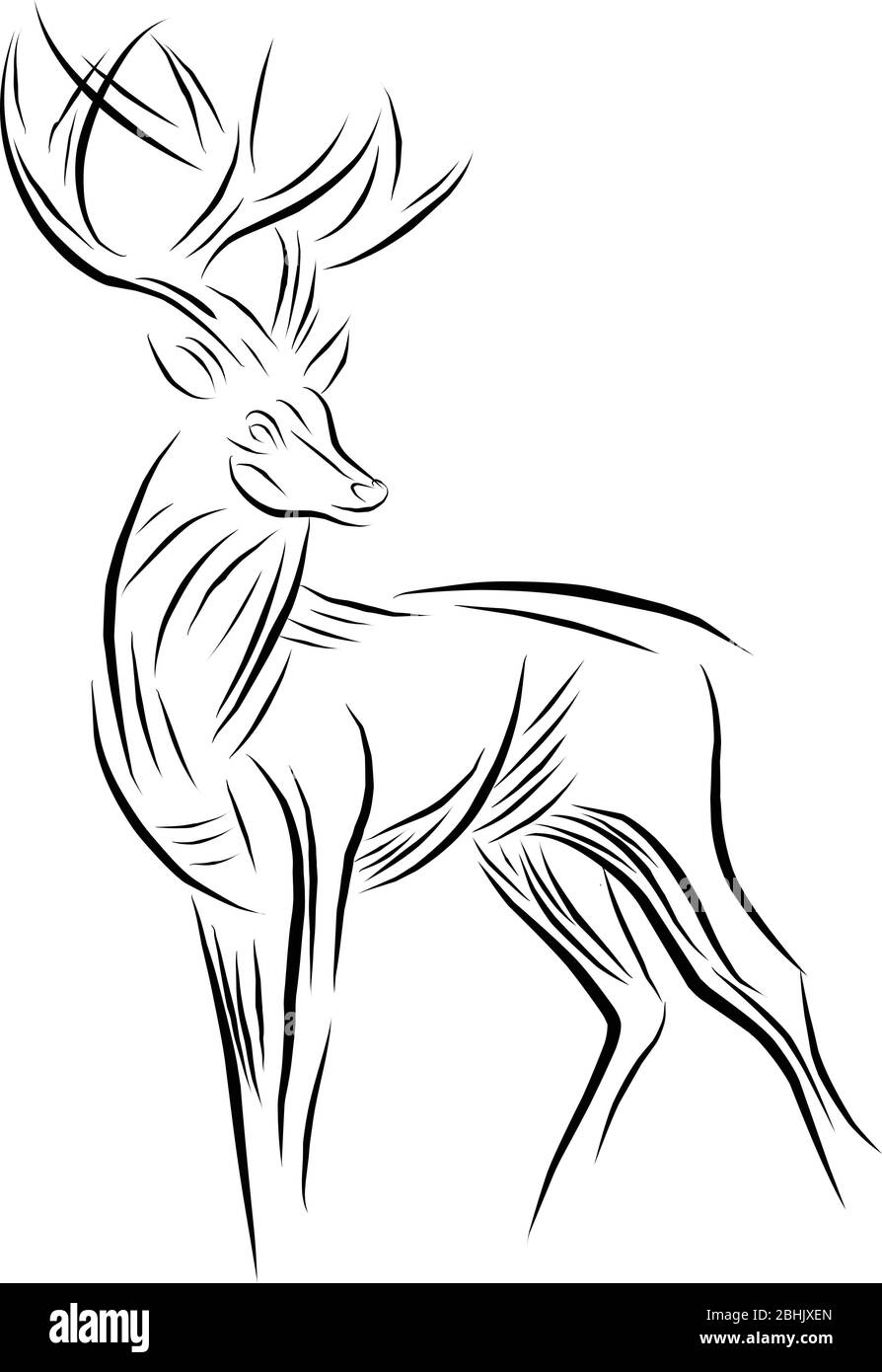 Detail Deer Graffiti Vector Nomer 7