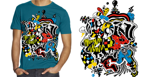 Detail Desain Graffiti Di Kaos Nomer 9