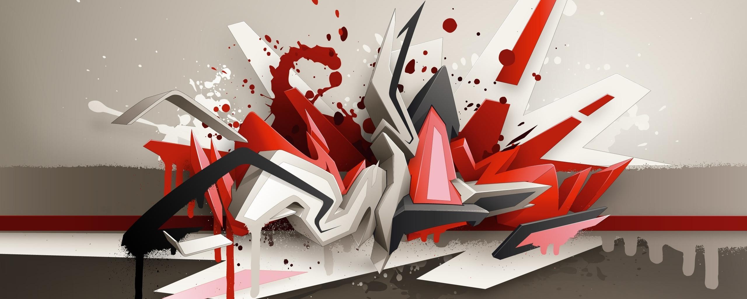 Detail Design Graffiti Red Nomer 6