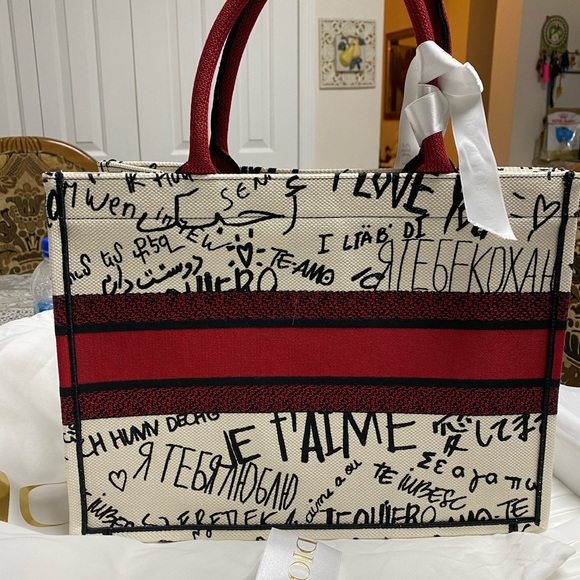dior graffiti bag