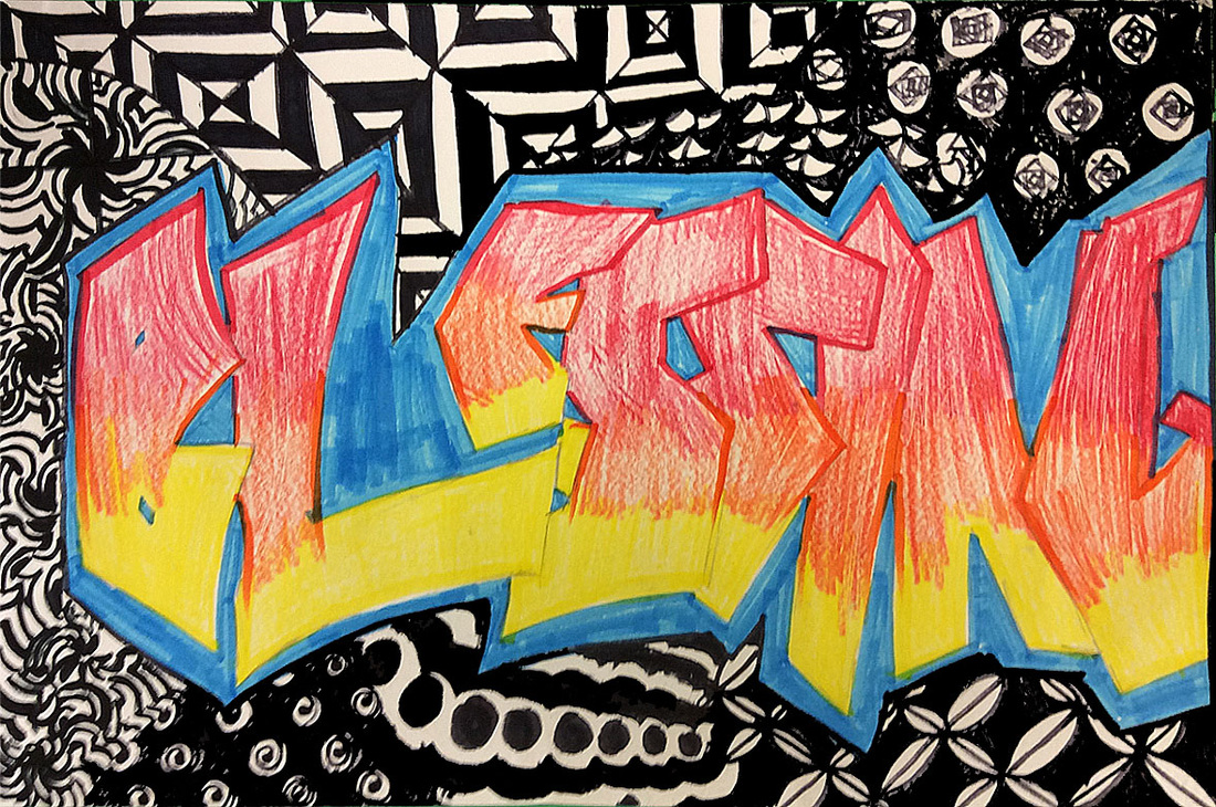 Detail Doodle Art Name Graffiti Simple Nomer 34