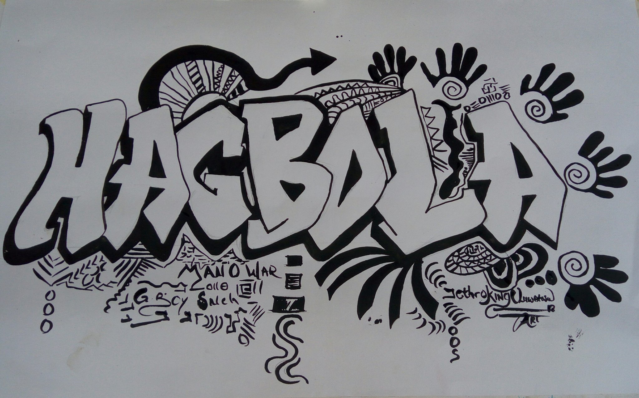 Download Doodle Art Name Graffiti Simple Nomer 10