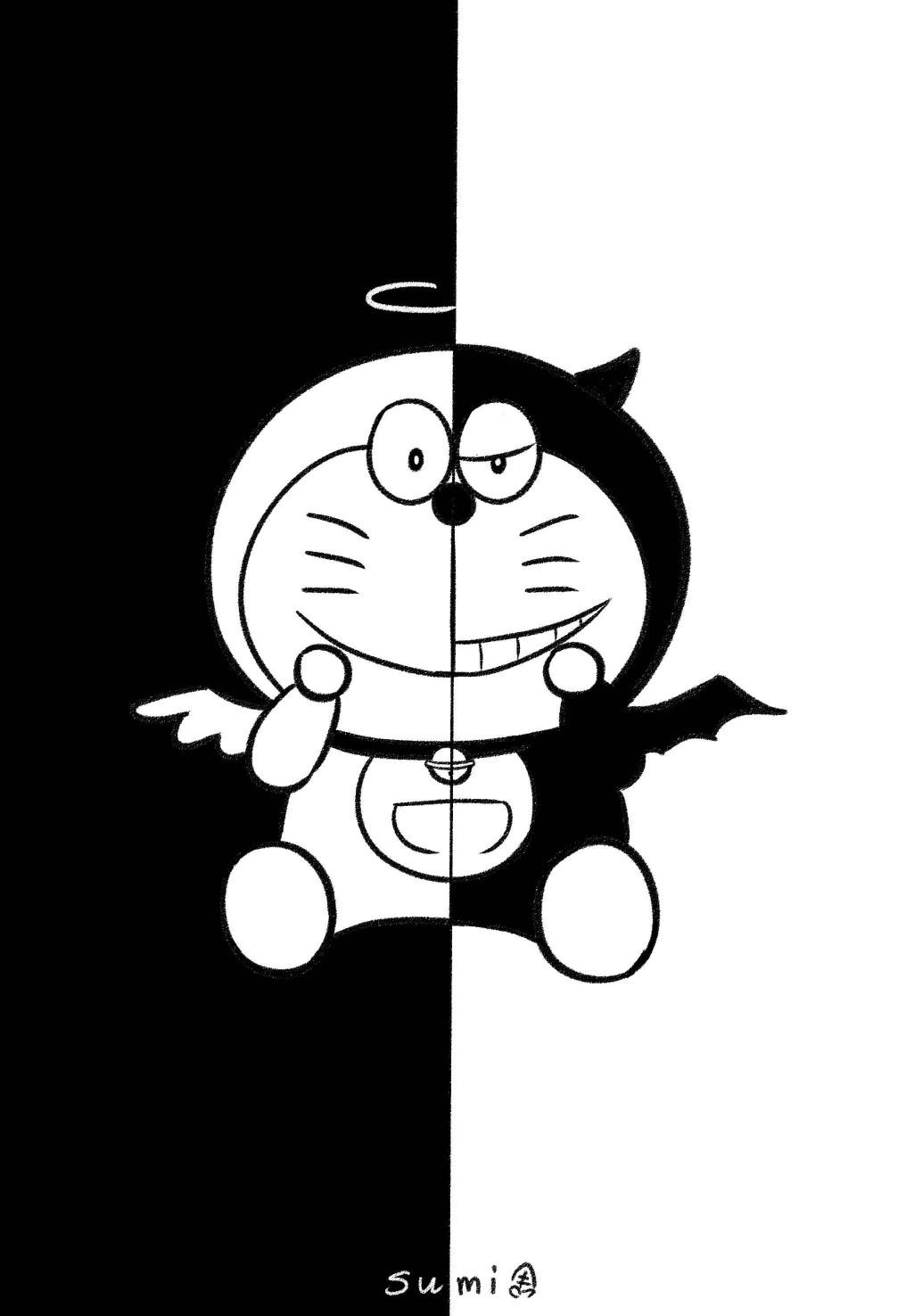 Detail Doraemon Hitam Putih Graffiti Nomer 22