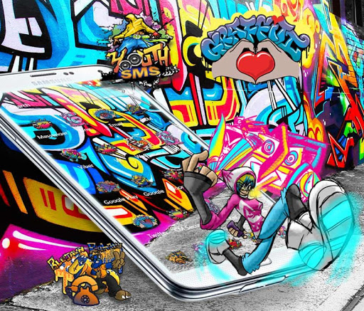 Detail Download Rock Graffiti Go Launcher Theme Nomer 14