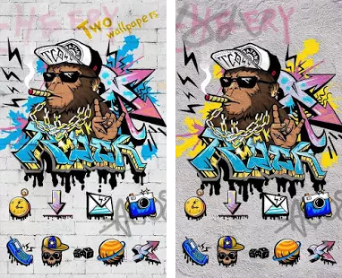 Detail Download Rock Graffiti Go Launcher Theme Nomer 4