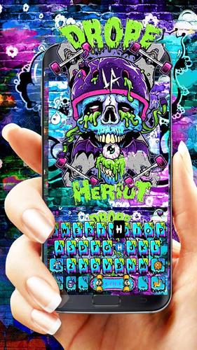 Detail Download Tema Keyboard Skate Graffiti Nomer 2