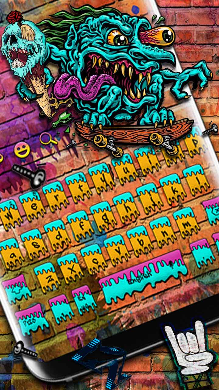 Detail Download Tema Keyboard Skate Graffiti Nomer 13