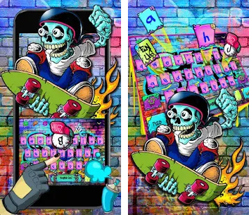 Detail Download Tema Keyboard Skate Graffiti Nomer 15