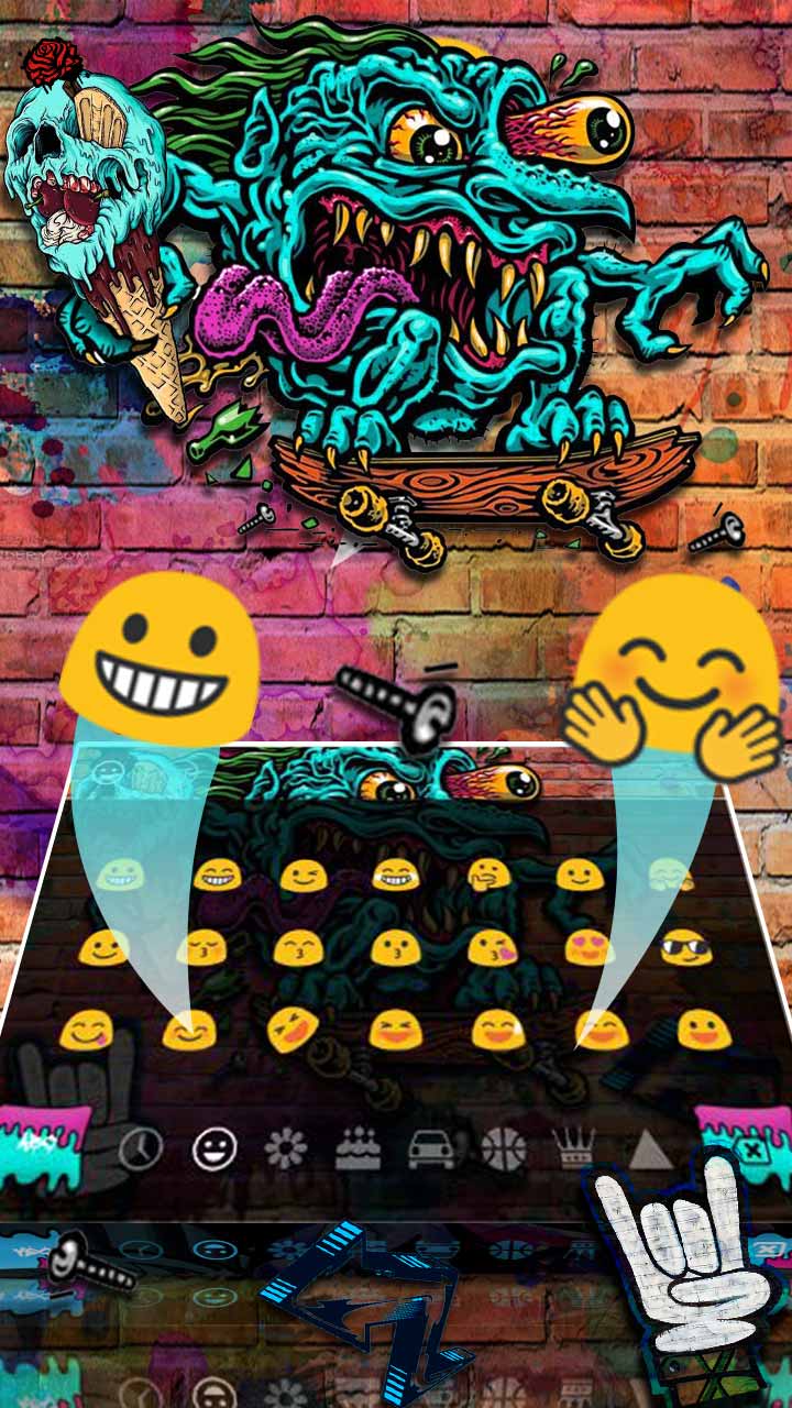 Detail Download Tema Keyboard Skate Graffiti Nomer 30