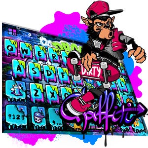 Detail Download Tema Keyboard Skate Graffiti Nomer 5