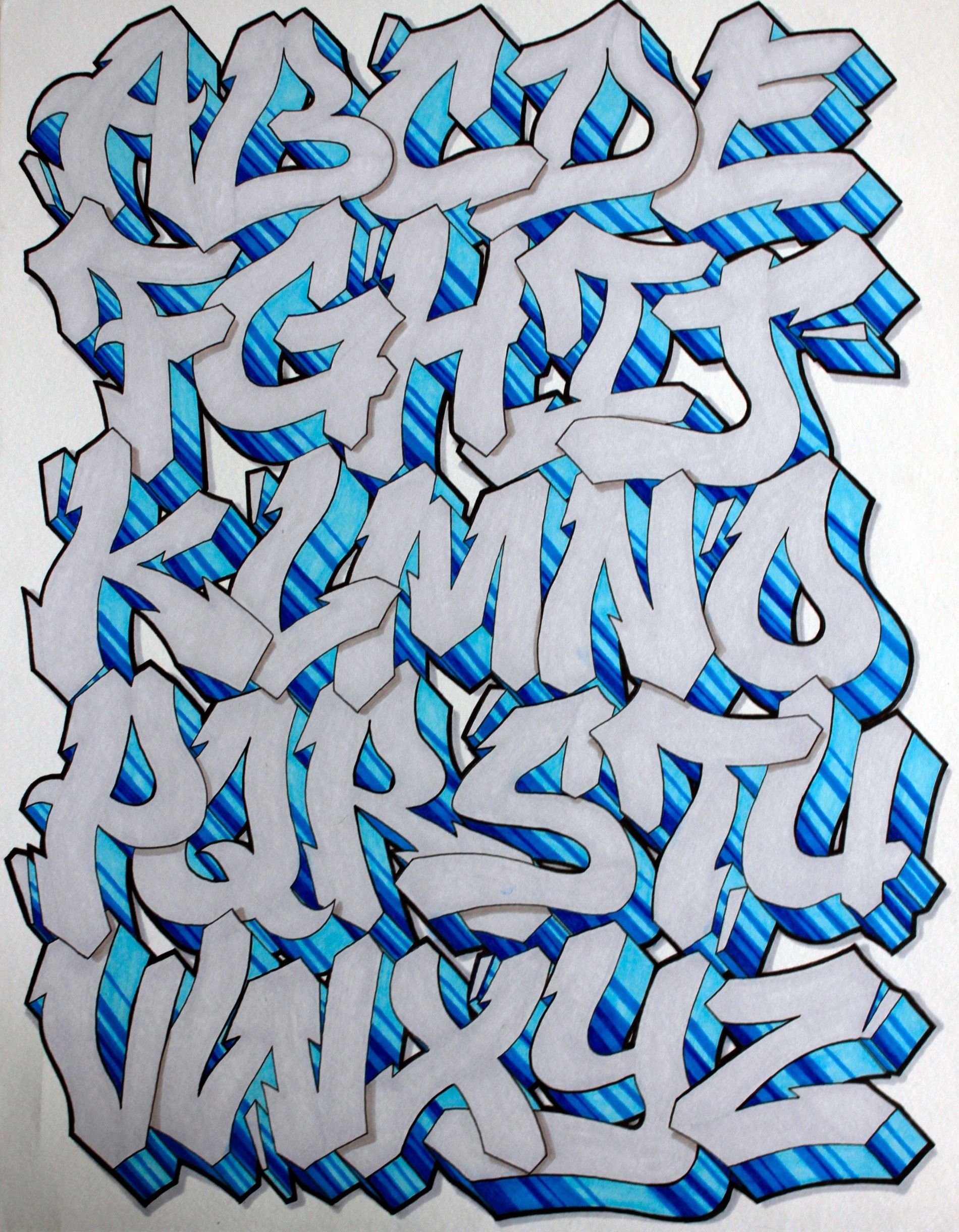 Detail Draw Graffiti Letters Alphabet Nomer 7