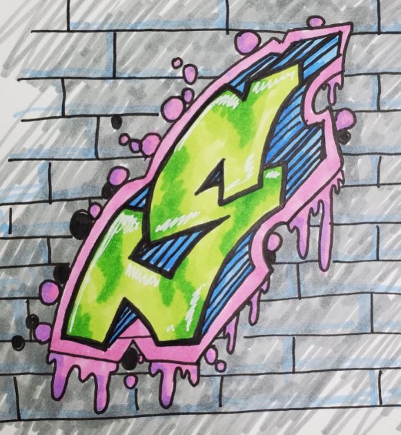 Detail Draw Graffiti S Nomer 30