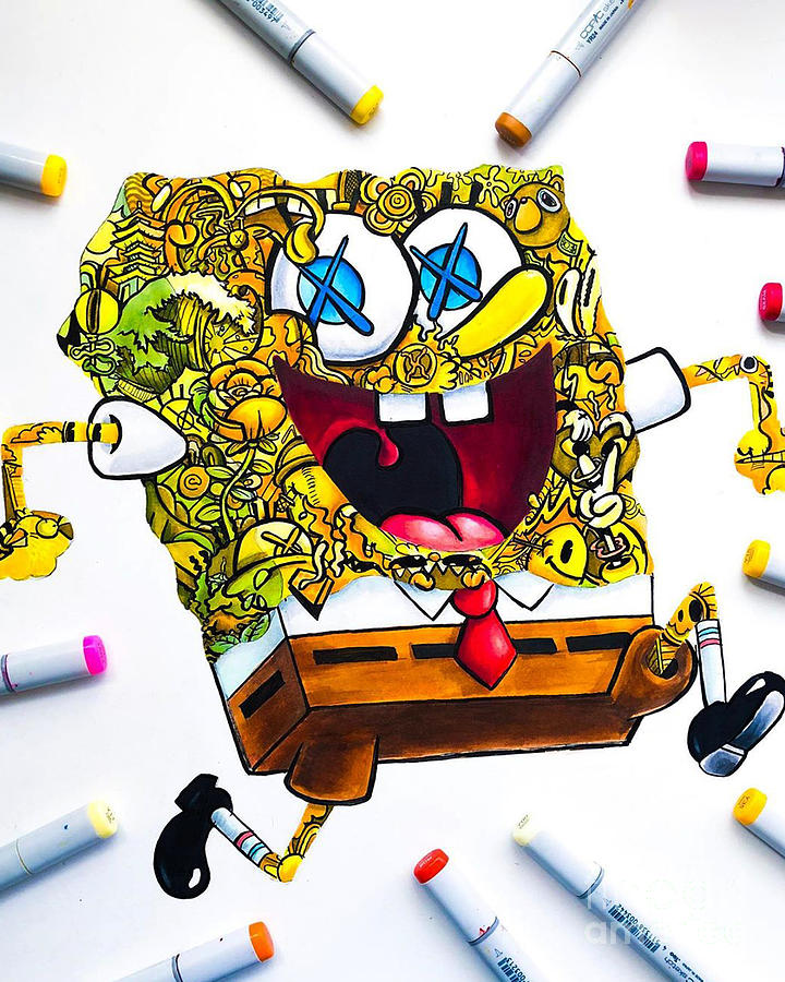 Detail Draw Graffiti Spongsbob Nomer 10