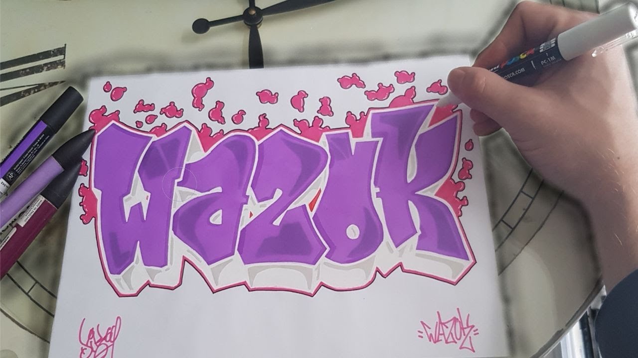 Detail Draw Tulisan Graffiti Rika Nomer 4