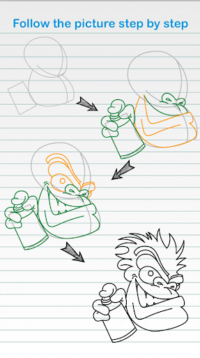 Detail Drawing Graffiti Characters Step By Step Nomer 2