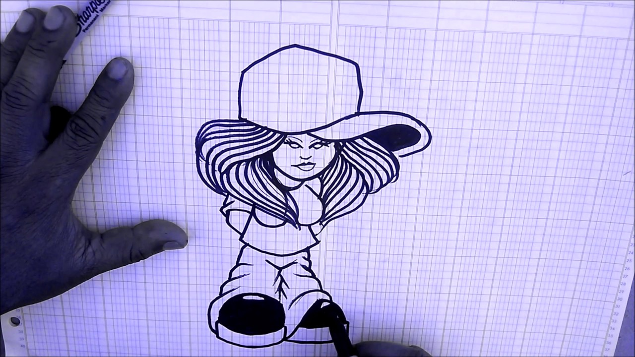 Detail Drawing Graffiti Characters Step By Step Nomer 24