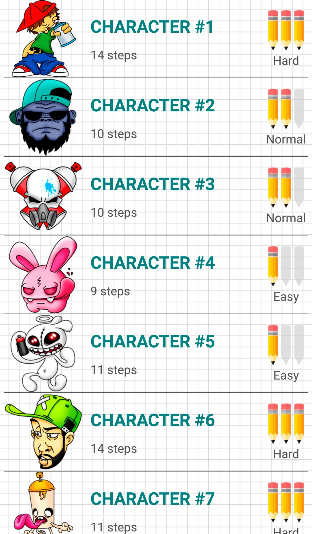 Detail Drawing Graffiti Characters Step By Step Nomer 27