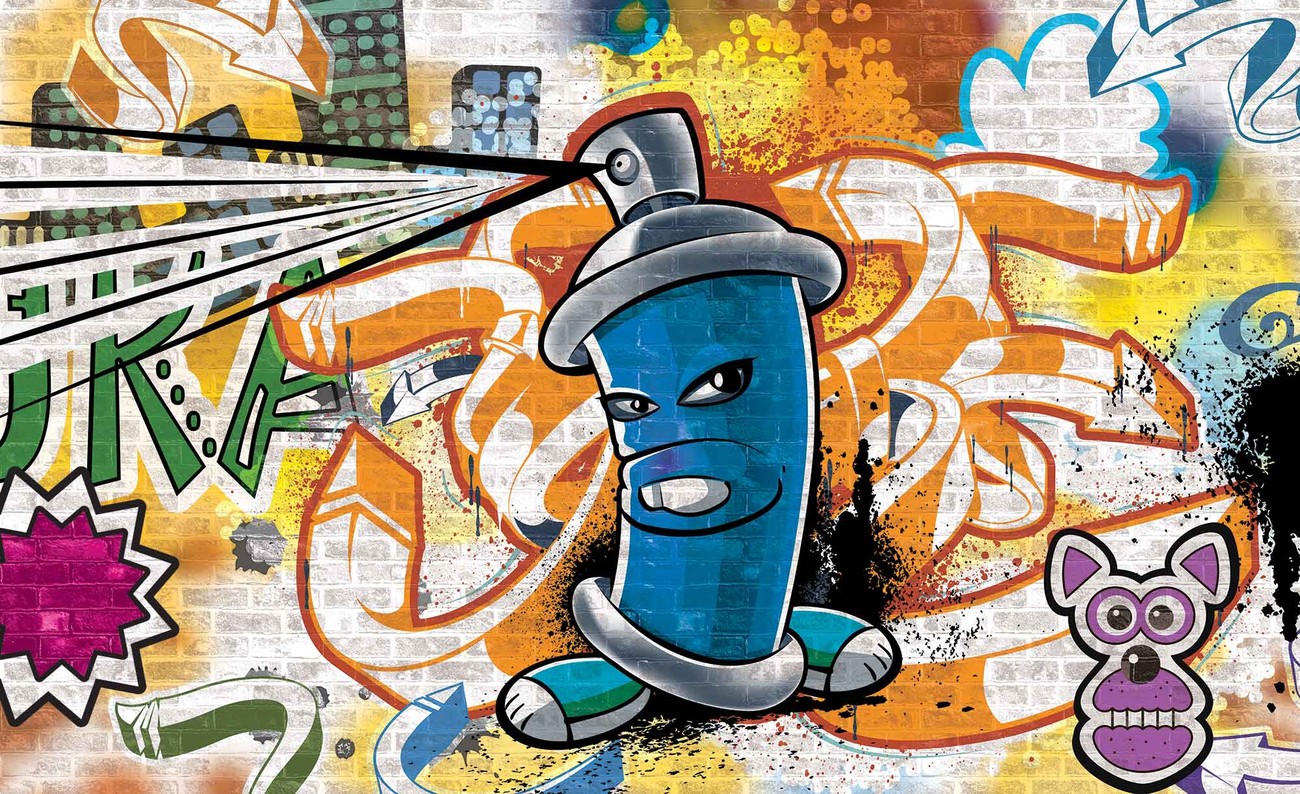 Detail Fotobehang Graffiti Nomer 23