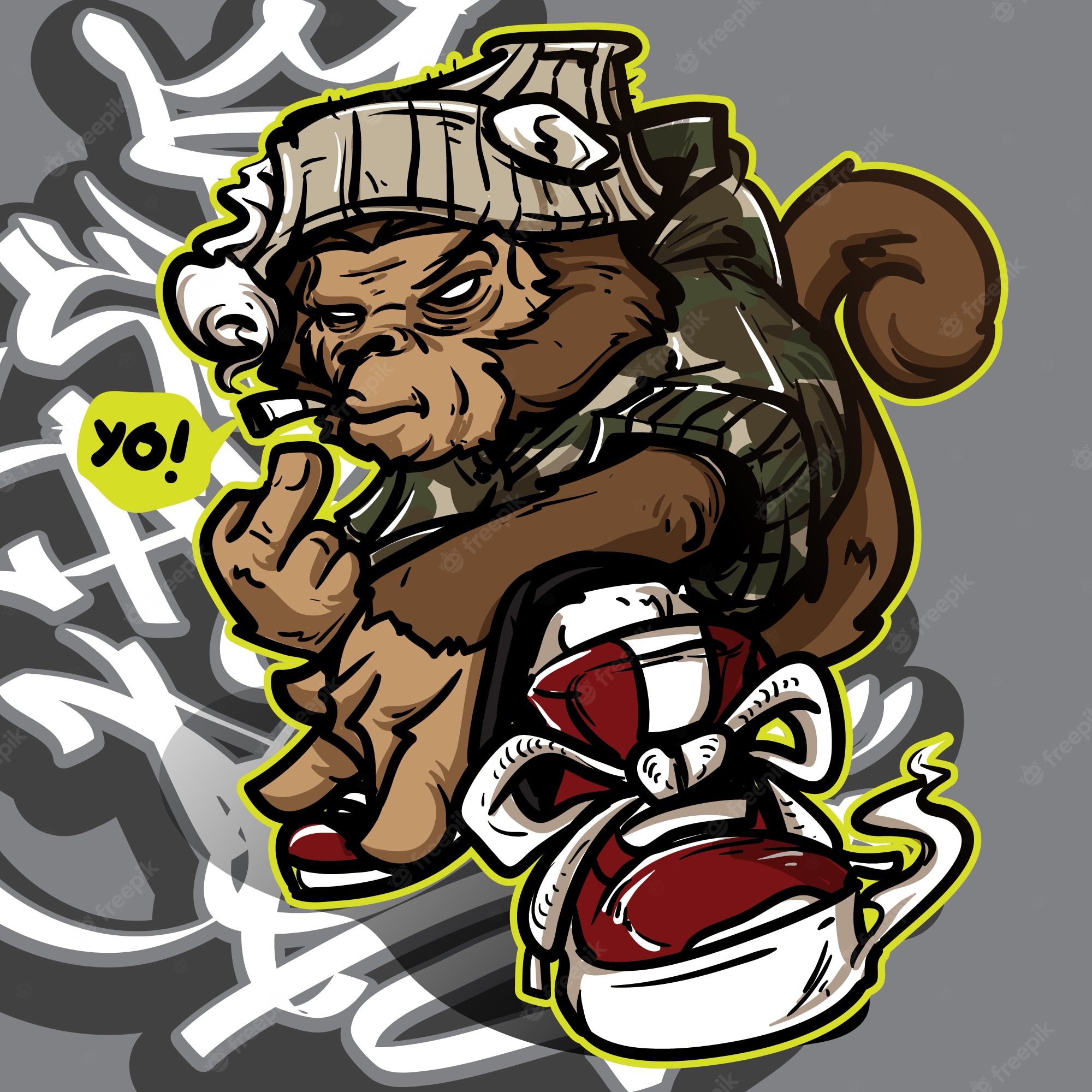 Detail Free Download Monkey Graffiti Nomer 24