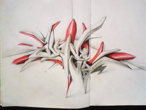 Detail Gambar Graffiti 3 Dimensi Di Kertas Nomer 19