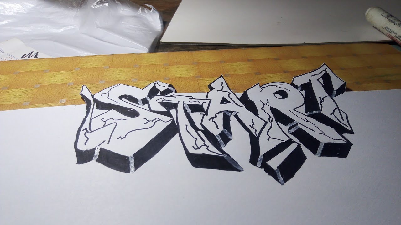 Detail Gambar Graffiti 3 Dimensi Di Kertas Nomer 20