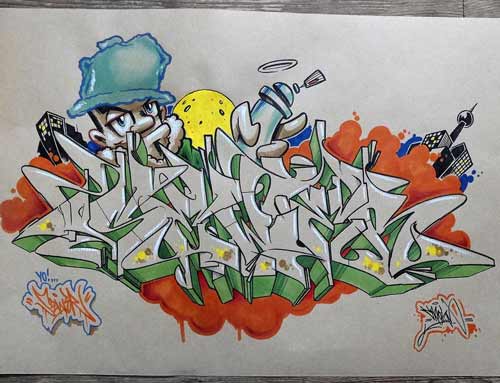 Detail Gambar Graffiti Di Kertas Nomer 15