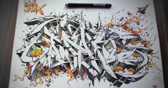 Detail Gambar Graffiti Di Kertas Nomer 31