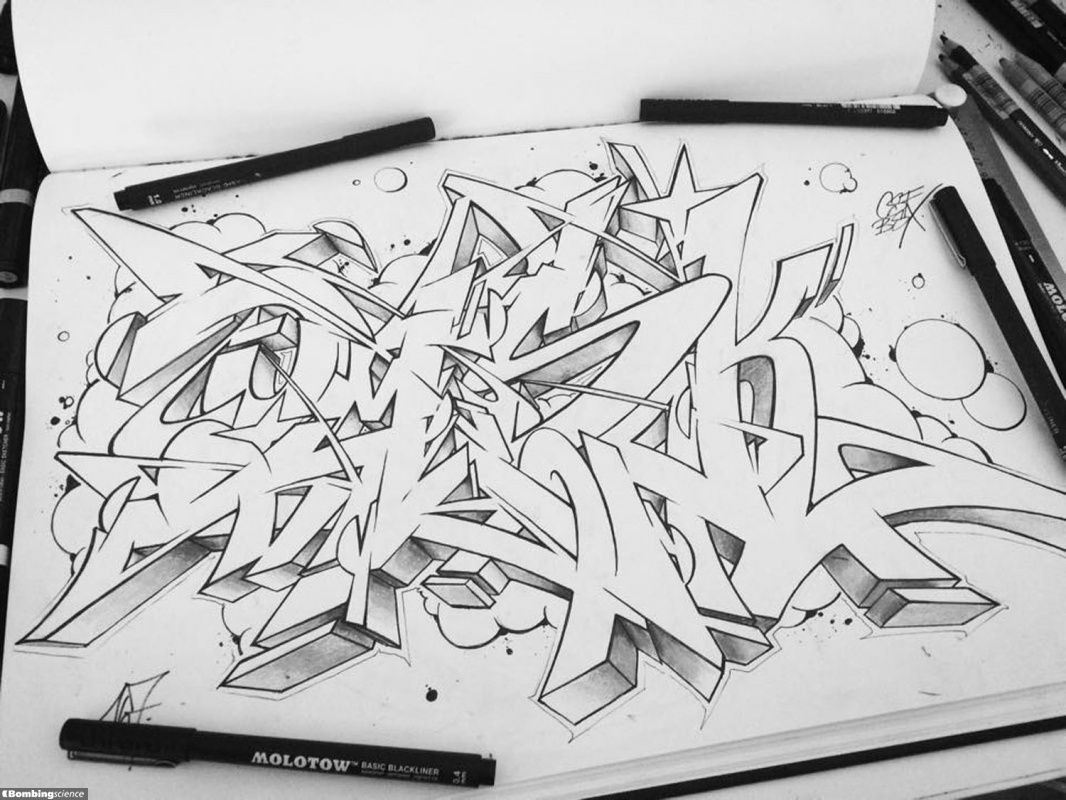 Detail Gambar Graffiti Di Kertas Nomer 34