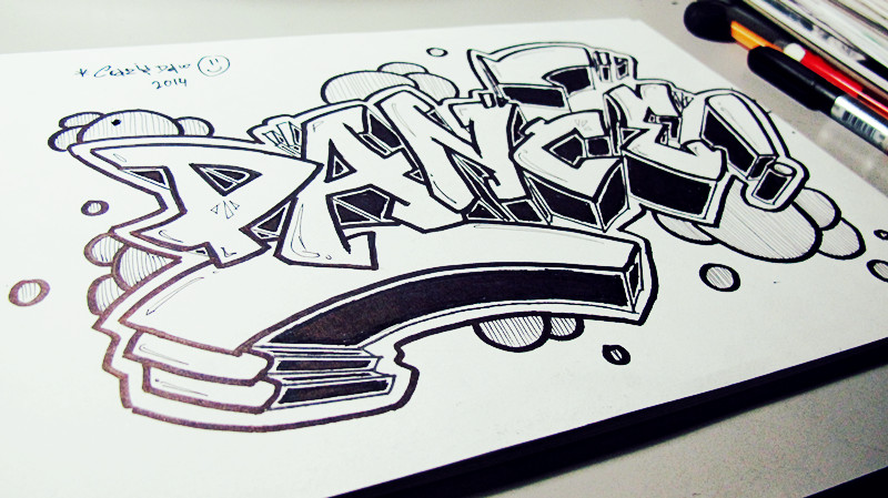 Detail Gambar Graffiti Di Kertas Yang Mudah Nomer 22