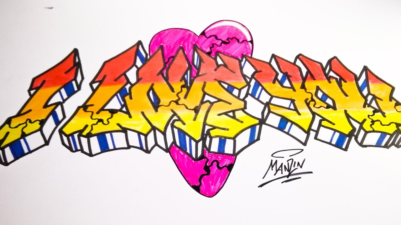 Detail Gambar Graffiti Di Kertas Yang Mudah Nomer 44