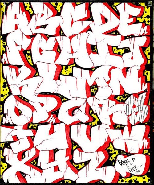 Detail Gambar Huruf Graffiti Az Nomer 4