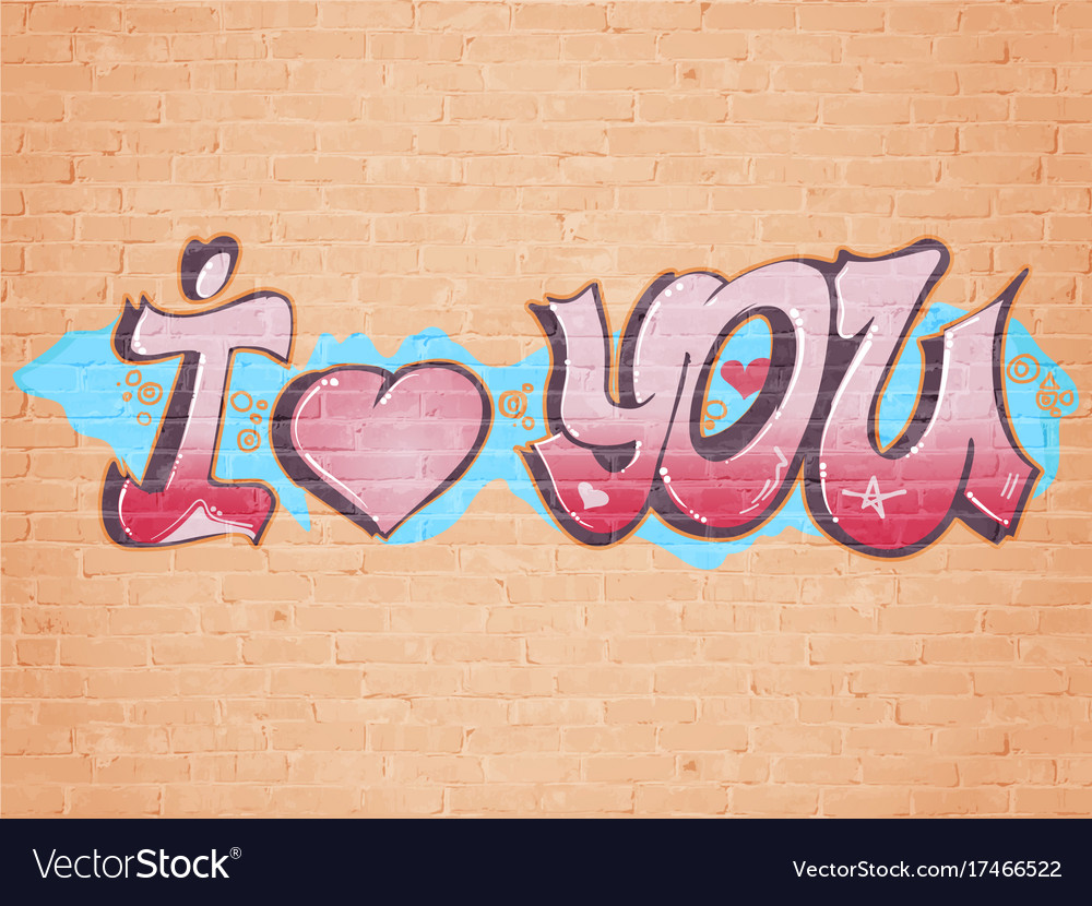 Gambar I Love You Graffiti - KibrisPDR