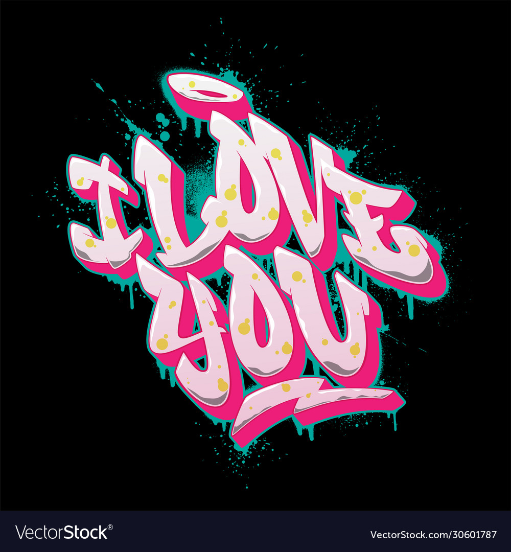 Detail Gambar I Love You Graffiti Nomer 3