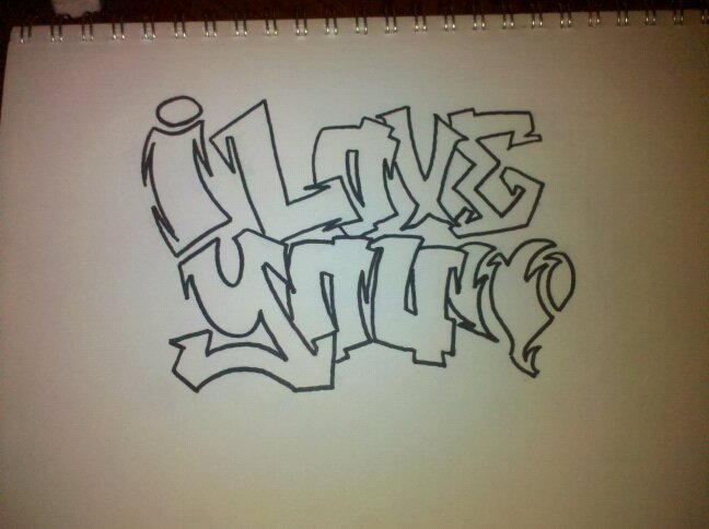 Detail Gambar I Love You Graffiti Nomer 27