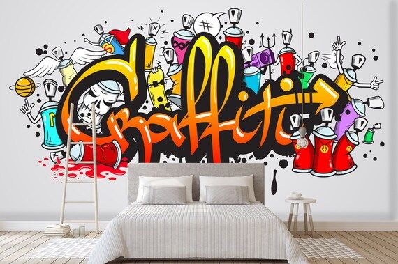 Detail Gambar Tembok Kamar Tidur Graffiti Nomer 15