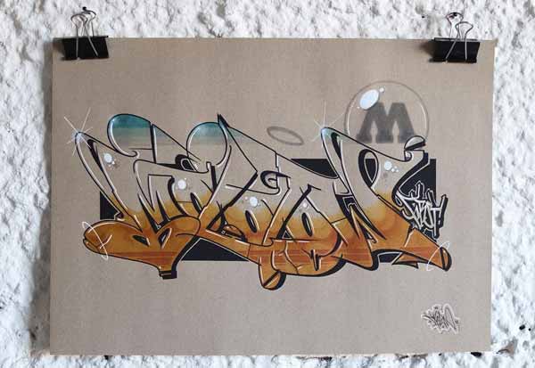 Detail Gambar Tulisan Abjad Graffiti Di Kertas Nomer 20