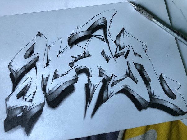 Detail Gambar Tulisan Fajar Graffiti Di Kertas Nomer 16