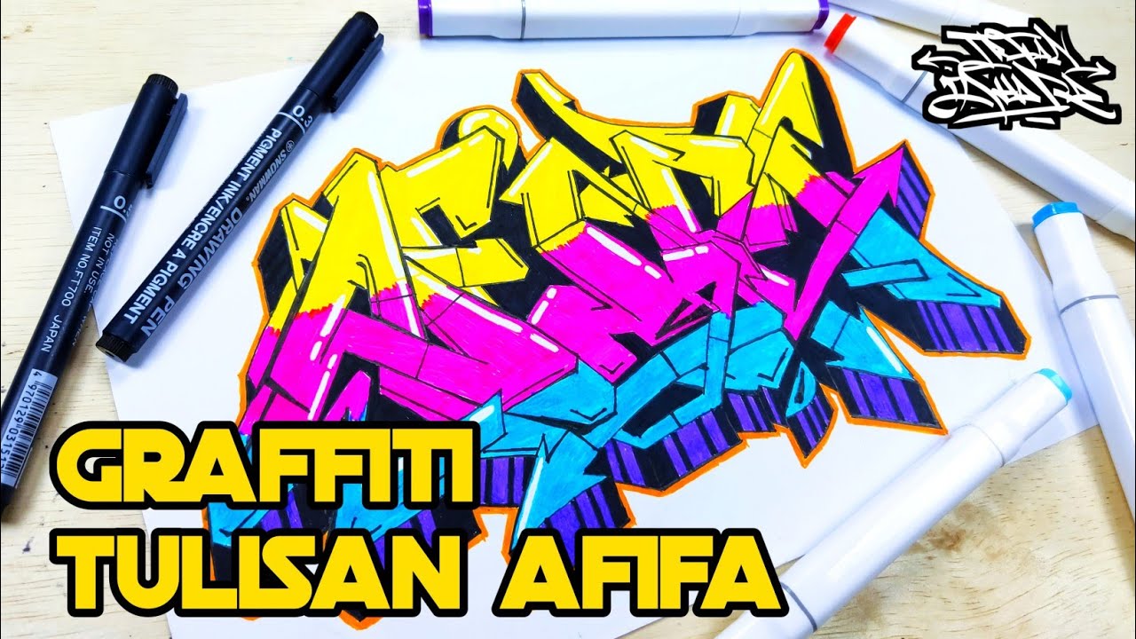 Detail Gambar Tulisan Fajar Graffiti Di Kertas Nomer 6