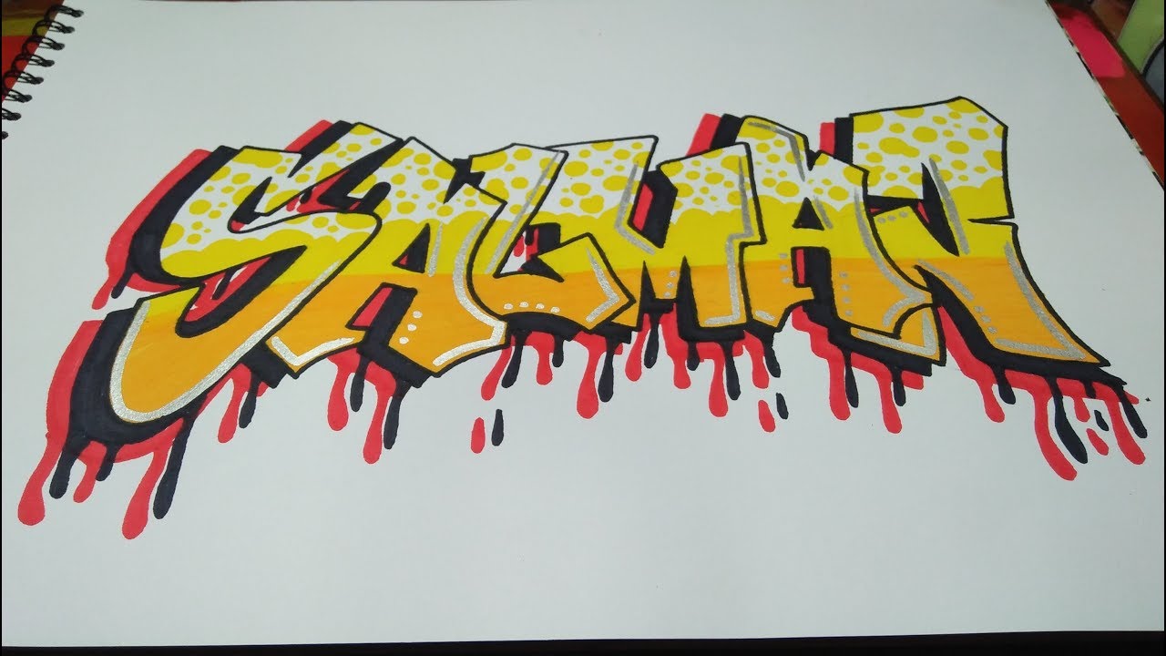 Detail Gambar Tulisan Fajar Graffiti Di Kertas Nomer 8