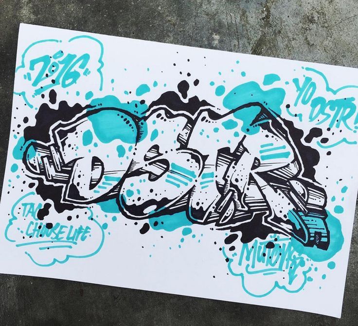 Detail Gambar Tulisan Graffiti Di Kertas 3d Nomer 21