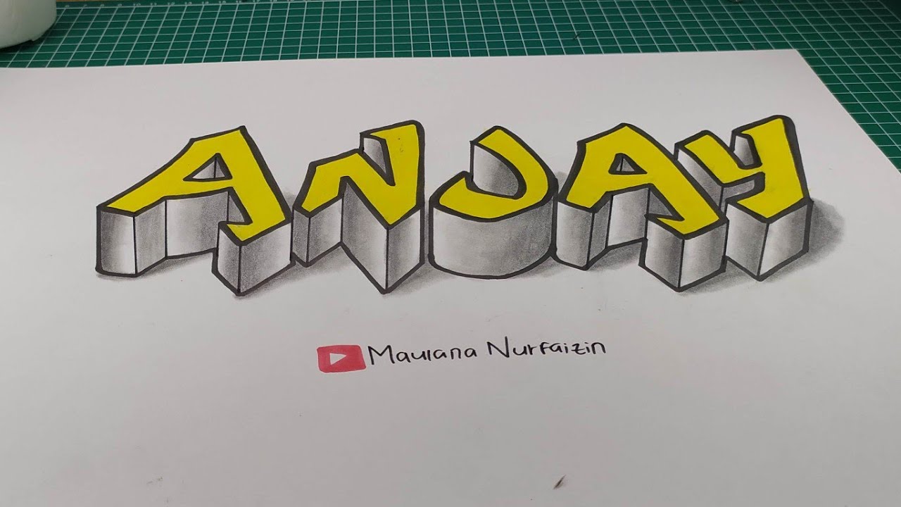 Detail Gambar Tulisan Graffiti Di Kertas 3d Nomer 7