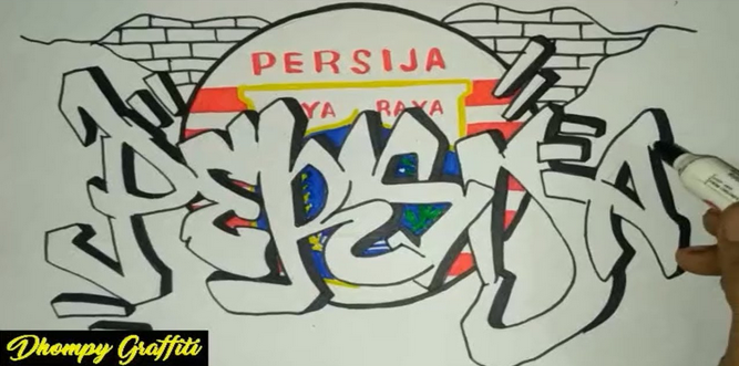 Detail Gambar Tulisan Graffiti Persib Di Kertas Nomer 20