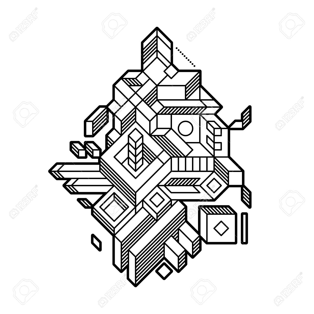 Detail Geometrical Graffiti Nomer 32