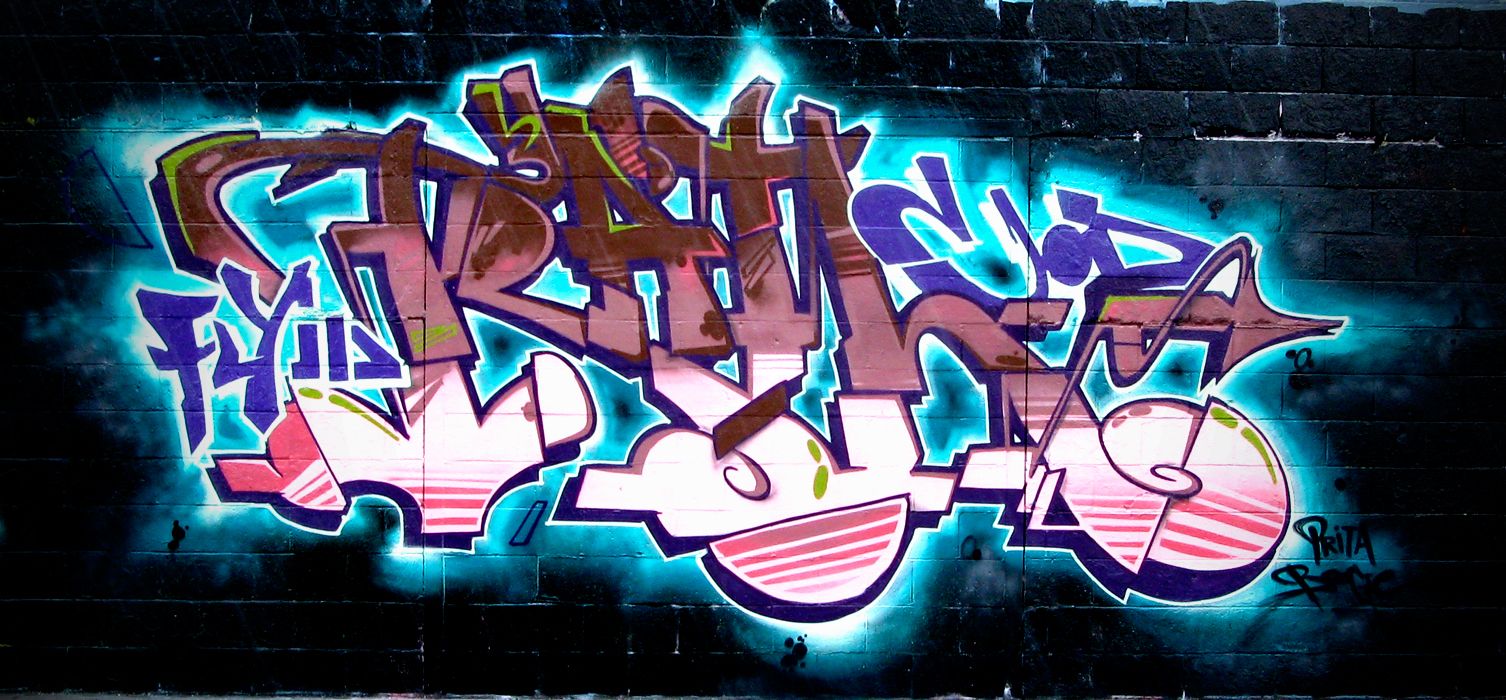 Detail Glow Graffiti Art Nomer 44