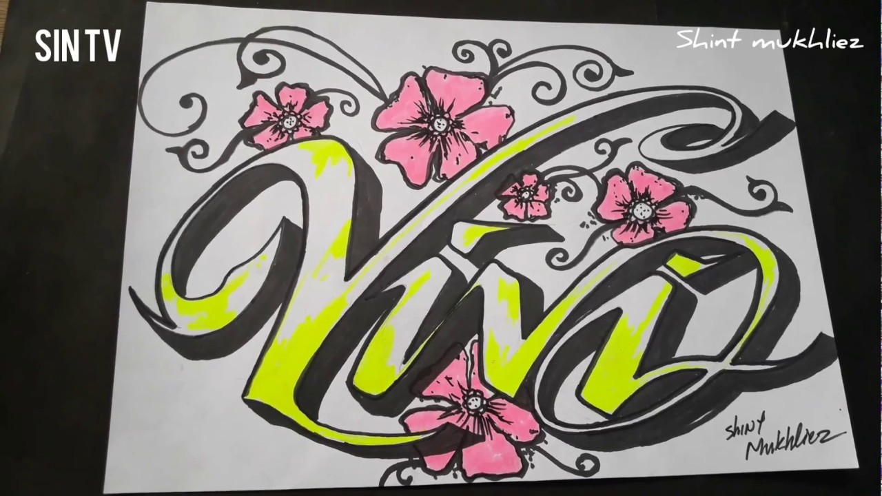 Detail Graffit Name Vivi Nomer 2