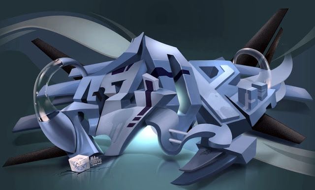 Detail Graffiti 3d Digital Nomer 2