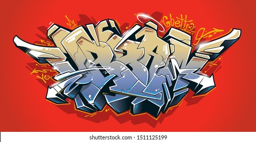 Detail Graffiti 3d Digital Background Nomer 27